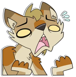 😨 cartoon, cat, animal, scared, worried, cute, feline, sticker telegram sticker