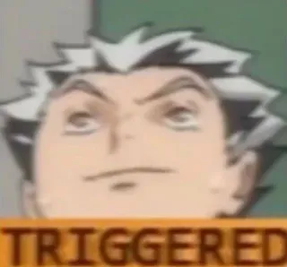 🤩 TRIGGERED Meme, getriggert, Reaktion, Ausdruck, Internet telegram sticker