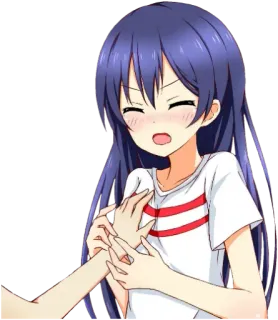 😧 Anime, Meisje, Illustratie telegram sticker