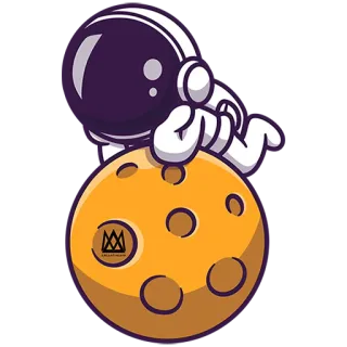 🌒 астронавт, луна, космос, шлем, наса, исследование telegram sticker