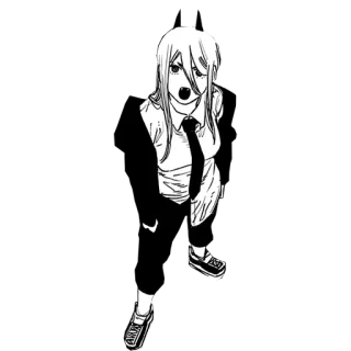 😖 Power Chainsaw Man anime, manga, chainsaw man, power, devil hunter telegram sticker