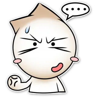 😡 en colère, dessin animé, contrarié, transpiration, personnage whatsapp sticker