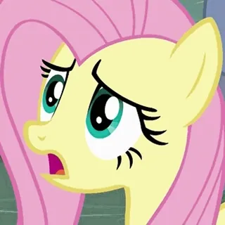😱 Fluttershy My Little Pony Kartun, Poni, Sedih, Lucu, Animasi, Kuda telegram sticker