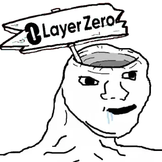 🙅‍♂️ Layer Zero Meme, Wojak, Layer Zero, Internet whatsapp sticker