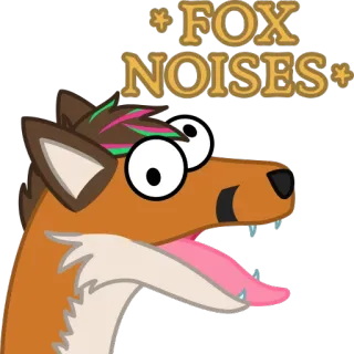 🦊 FOX NOISES rubah, hewan, meme, kartun, lucu, teks, suara telegram sticker