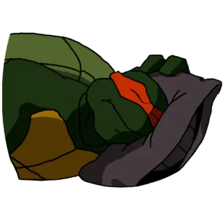 🛏 Michelangelo Teenage Mutant Ninja Turtles カメ, 睡眠, 忍者, 漫画 telegram sticker