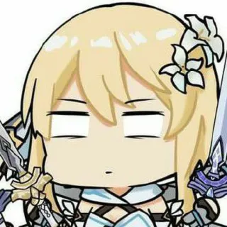 ⛸ Lumine Genshin Impact anime, video game, meme, lumine, genshin impact telegram sticker