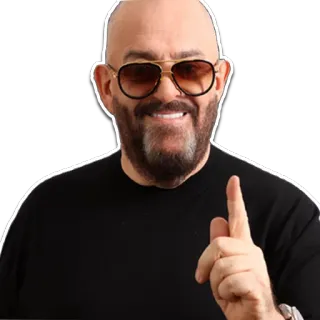 ☝ homem, óculos de aviador, barba, retrato telegram sticker