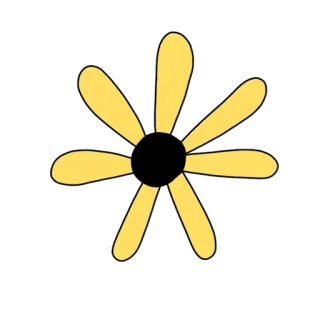 🌻 flor, amarelo, floral, natureza, planta, pétala, flor whatsapp sticker