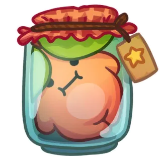 🥫 jar, pickle, cartoon, cute, food, kawaii telegram sticker