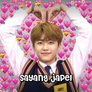 🤡 sayang japei любовь, сердечки, k-pop, айдол, жест, человек telegram sticker