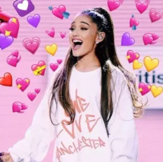 ☺️ Ariana Grande WE LOVE MANCHESTER ป๊อปสตาร์, นักร้อง, ความรัก, หัวใจ, ผู้หญิง, คนดัง telegram sticker