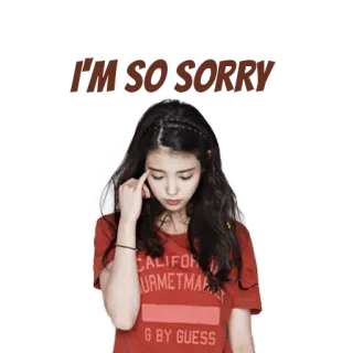 😢 I'M SO SORRY desculpa, pedido de desculpas, expressão, sentimento, menina telegram sticker