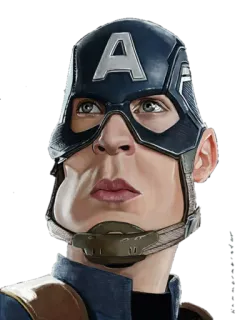👁 Captain America Капитан Америка, супергерой, Marvel, персонаж комиксов, патриотический, лидер telegram sticker