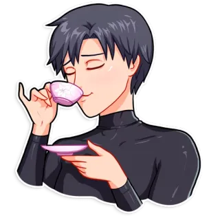 ☕️ tea, drink, person, relax, cup telegram sticker