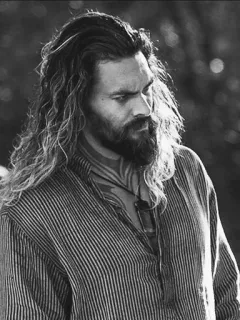🍻 Jason Momoa Джейсон Момоа, актер, знаменитость, черно-белое, мужчина telegram sticker