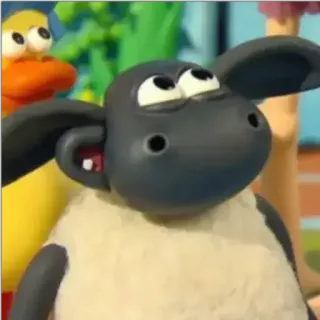 🐑 Shaun the Sheep mouton, dessin animé, animal, animé, série télé telegram sticker