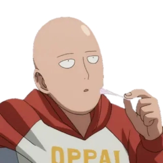 🤔 Saitama One-Punch Man OPPAI saitama, one-punch man, anime, manga, hero telegram sticker