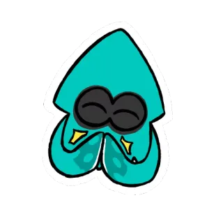 👏 lula, desenho animado, fofo, animal, criatura marinha telegram sticker