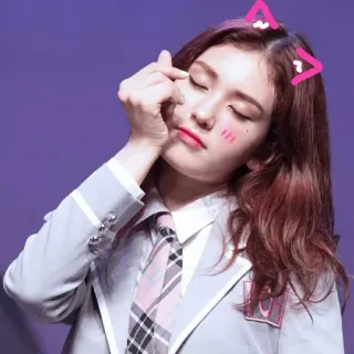 💖 femme, K-Pop, cœur, mignon, rougir, rose telegram sticker