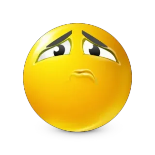 🥲 sad, emoji, face, yellow, upset, unhappy, emoticon telegram sticker