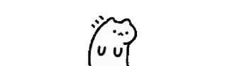 👍 cat, cartoon, animal, white, cute whatsapp sticker