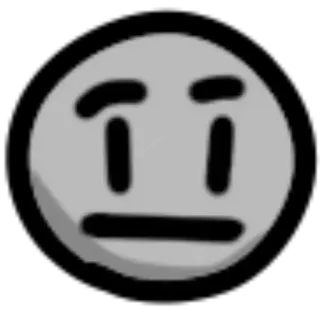 ✅ emoji, face, grey, expression, mood telegram sticker