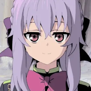 🙂 anime, dibujos animados, pelo morado, personaje, ilustración telegram sticker