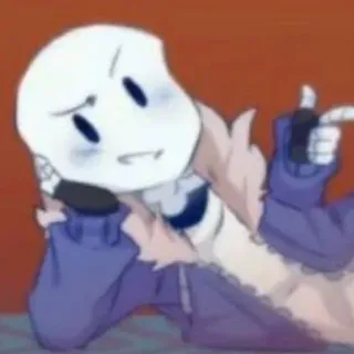 ☠️ Sans Undertale skeleton, videogame, pointing, undertale telegram sticker