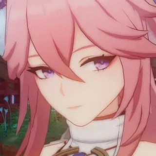 🌸 Yae Miko Genshin Impact Anime, Game, Genshin Impact, Yae Miko, Trò chơi điện tử, Nhân vật, Tóc hồng telegram sticker