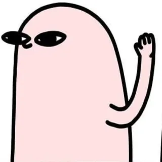 💎 Cartoon, Blob, Zwaaien, Grappig, Personage telegram sticker