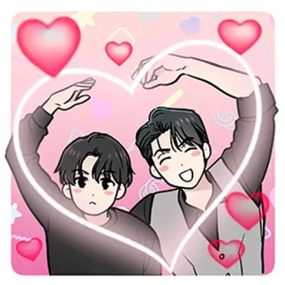 ❤️ love, heart, anime, couple, romance, cute telegram sticker