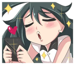 😘 anime, manga, girl, cute, kawaii, happy telegram sticker