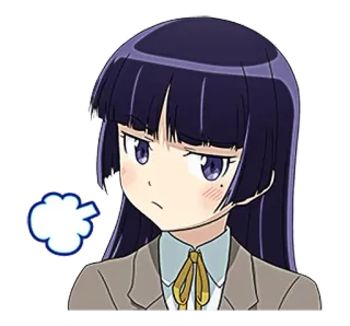 😤 アニメガール, 怒り, イライラ, アニメ, 漫画 telegram sticker