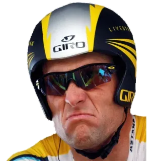 😠 Lance Armstrong Lance Armstrong, Ciclista, Ciclismo, Sport, Atleta, Gara telegram sticker