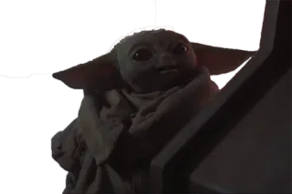 🤭 Grogu The Mandalorian Grogu, Baby Yoda, The Mandalorian, Star Wars, süß, Figur telegram sticker