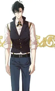 ☺️ anime, manga, man, vest, male, character, illustration telegram sticker