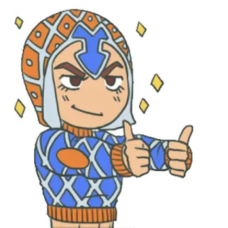 👍 Guido Mista JoJo's Bizarre Adventure Anime, Pouce levé, Jojo's Bizarre Adventure, Mista, Personnage telegram sticker