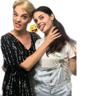 🤪 iproyaz женщины, друзья, глупый, портрет, iproyaz, поза telegram sticker