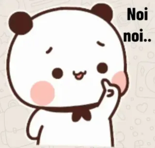 🙅‍♀ Noi noi.. Panda, Cartone animato, Carino, Dito medio, Orso, Espressione telegram sticker