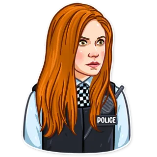 😳 POLICE police, officer, uniform, Karen Gillan telegram sticker