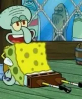 😀 Spongebob Spongebob Squarepants спанч боб, спанч боб квадратные штаны, мультфильм, сквидвард, смешной whatsapp sticker