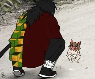 🧬 Giyu Tomioka Demon Slayer Anime, Demon Slayer, Giyu Tomioka, Art telegram sticker
