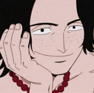 🔥 Ace One Piece Anime, One Piece, Ace, Ritratto telegram sticker