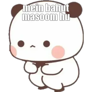 🥺 mein bahut masoom hu Panda, Mignon, Innocent, Masoom, Dessin animé, Kawaii whatsapp sticker