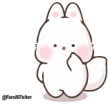 😕 animal, cute, fox, sticker, cartoon, illustration whatsapp sticker