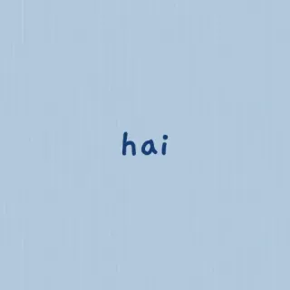 ✨ hai hola, saludo, azul, simple, palabra, hai whatsapp sticker