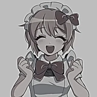 🍓 anime, maid, cute, smiling, cheerful telegram sticker