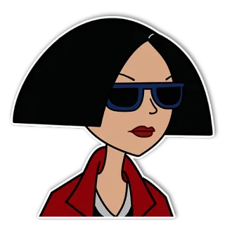 😎 Jane Lane Daria Daria, Jane Lane, dibujos animados, personaje, gafas, pegatina whatsapp sticker