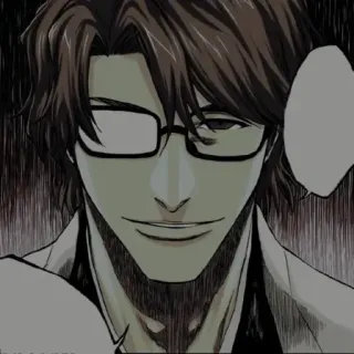 🧬 Sosuke Aizen Bleach Anime, Manga, Aizen, Bleach, Kacamata, Karakter telegram sticker